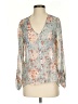 Pins and Needles 100% Polyester Floral Blue 3/4 Sleeve Blouse Size S - photo 1