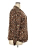 Punt Roma Animal Print Brown Long Sleeve Blouse Size 18 - photo 4