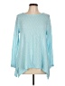 Chelsea & Theodore Chevron-herringbone Teal Pullover Sweater Size L - photo 1