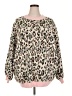 Ott Animal Print Brown Pullover Sweater Size 2X - 3X - photo 1