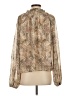 Elan 100% Polyester Snake Print Animal Print Brown Long Sleeve Blouse Size S - photo 2