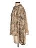 Elan 100% Polyester Snake Print Animal Print Brown Long Sleeve Blouse Size S - photo 5