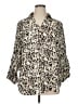 Maurices 100% Polyester Animal Print Ivory 3/4 Sleeve Blouse Size 1X - photo 1