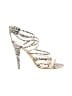 Loeffler Randall 100% Leather Animal Print Ivory Tan Heels Size 9 1/2 - photo 1