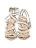 Loeffler Randall 100% Leather Animal Print Ivory Tan Heels Size 9 1/2 - photo 2