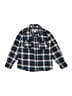 Ocean + Coast 100% Cotton Plaid Blue Long Sleeve Button-Down Shirt Size 6 - photo 1