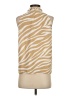 Ann Taylor 100% Polyester Gold Sleeveless Blouse Size XS - photo 2