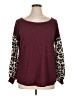 Bibi Animal Print Burgundy Pullover Sweater Size XL - photo 1