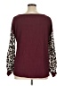 Bibi Animal Print Burgundy Pullover Sweater Size XL - photo 2