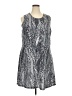 Unbranded 100% Polyester Paisley Silver Cocktail Dress Size 3X - photo 1