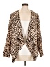 MAX 100% Polyester Animal Print Tan Blazer Size UK 14 / US 10 - photo 1