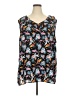 Terra & Sky 100% Polyester Black Sleeveless Blouse Size 3X - photo 1
