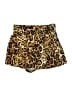 Xhilaration 100% Rayon Animal Print Gold Shorts Size M - photo 1