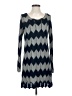 Very J Chevron-herringbone Gray Casual Dress Size S - photo 1