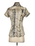 Vertigo Paris Animal Print Silver Short Sleeve Blouse Size S - photo 2