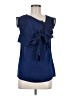 In Add Minus Blue Sleeveless Blouse Size 6 - photo 1