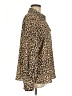 Lisa Rinna 100% Polyester Animal Print Brown Black Long Sleeve Blouse Size L - photo 4