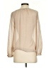 Ella Moss Tan Long Sleeve Silk Top Size XS - photo 2