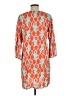 Unbranded Print Orange Casual Dress Size L (estimated) - photo 2
