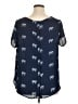 Torrid 100% Polyester Blue Short Sleeve Blouse Size 1X Plus (1) - photo 2