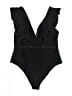 Unbranded Solid Black One Piece Swimsuit Size S - photo 1