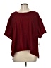 Good American 100% Polyester Burgundy Short Sleeve Top Size 7 - photo 1