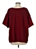Good American 100% Polyester Burgundy Short Sleeve Top Size 7 - photo 2
