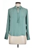Ann Taylor 100% Polyester Teal Long Sleeve Polo Size XS - photo 1