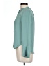 Ann Taylor 100% Polyester Teal Long Sleeve Polo Size XS - photo 5