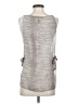 BCBG Paris 100% Polyester Silver Sleeveless Blouse Size XS - photo 2