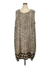 Catherines Animal Print Tan Casual Dress Size 5X - photo 1
