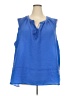 Ryan Wythe 100% Polyester Blue Sleeveless Blouse Size 4X - photo 1