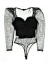 Haute Monde 100% Polyester Black Bodysuit Size S - photo 2
