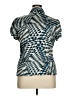 Apt. 9 Houndstooth Blue Short Sleeve Blouse Size XL (petite) - photo 2