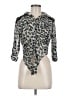 Paper Tee Animal Print Gray 3/4 Sleeve Blouse Size M - photo 1