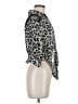 Paper Tee Animal Print Gray 3/4 Sleeve Blouse Size M - photo 4