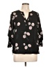 Daniel Rainn 100% Polyester Black 3/4 Sleeve Blouse Size L (petite) - photo 1