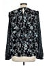 Ann Taylor LOFT 100% Polyester Blue Long Sleeve Blouse Size L - photo 2