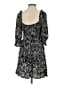 Daisies 100% Rayon Paisley Black Casual Dress Size S (estimated) - photo 2