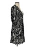 Daisies 100% Rayon Paisley Black Casual Dress Size S (estimated) - photo 4