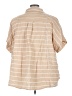 Torrid 100% Cotton Stripes Tan Short Sleeve Blouse Size 4X Plus (4) - photo 2