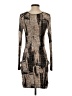 Unbranded Graphic Brown Cocktail Dress Size S (estimated) - photo 2