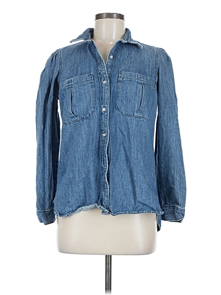Pre-owned Dl1961 Long Sleeve Button Down Shirt In Blue