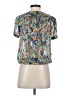 Zara Basic Blue Short Sleeve Blouse Size XS - photo 2