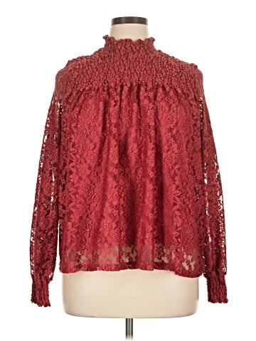 Blue Tassel Long Sleeve Blouse (view 1)
