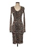 Unbranded Animal Print Brown Cocktail Dress Size XS (estimated) - photo 1