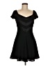 Ann Taylor 100% Polyester Chevron-herringbone Black Cocktail Dress Size 6 - photo 1