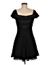Ann Taylor 100% Polyester Chevron-herringbone Black Cocktail Dress Size 6 - photo 2