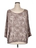 Logix 100% Rayon Silver 3/4 Sleeve Top Size 1X - photo 1