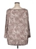 Logix 100% Rayon Silver 3/4 Sleeve Top Size 1X - photo 2
